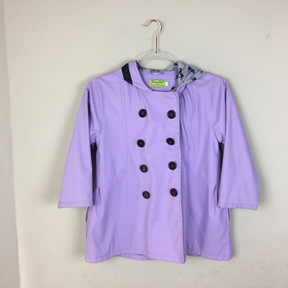 WESTERN CHEIF | Lavender Horse Print Raincoat